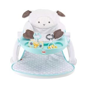 Fisher-Price® Lamb Sit-Me-Up Floor Seat with Tray in White/Teal